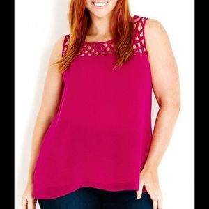 City Chic Cage Tank Top Blouse